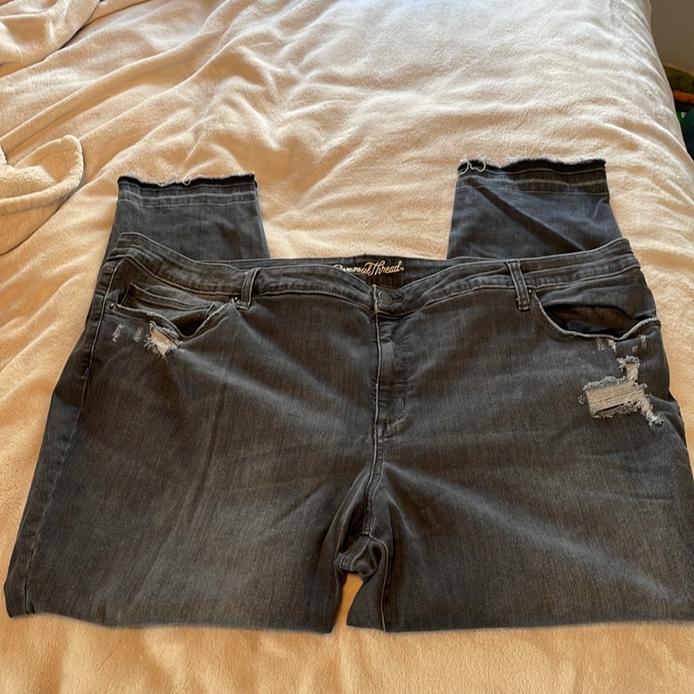 Universal Thread dark gray distressed skinny jeans